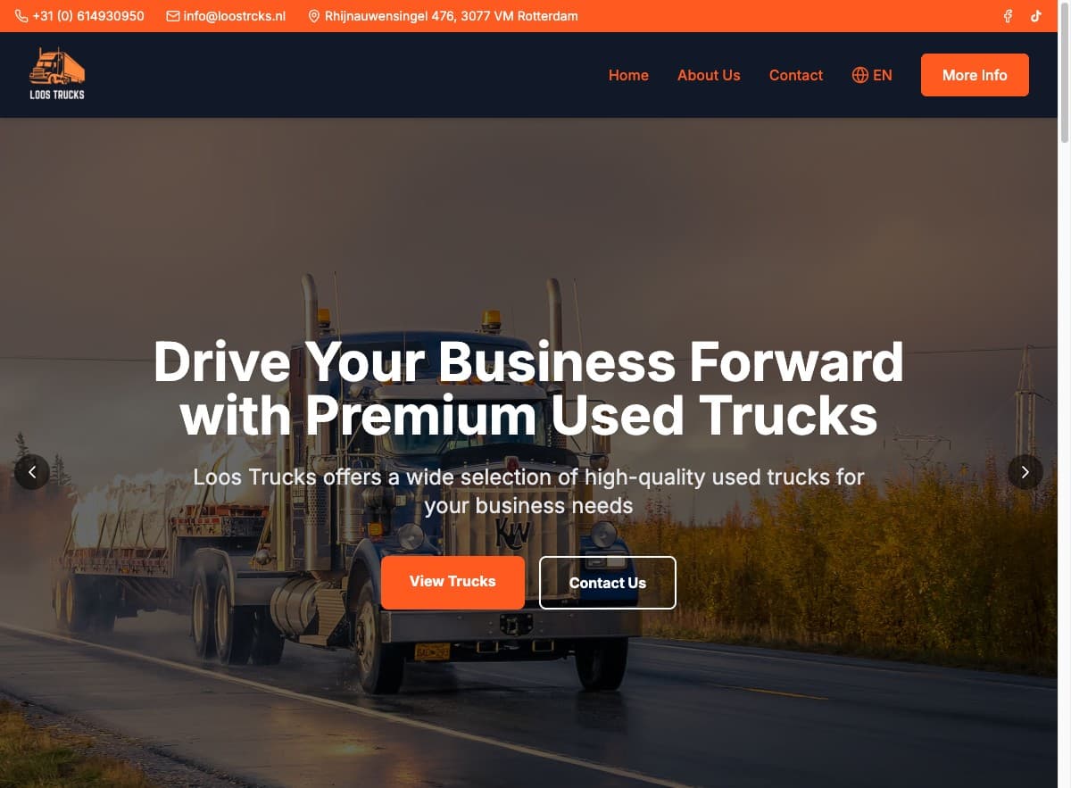 Loos Trucks international truck trading homepage